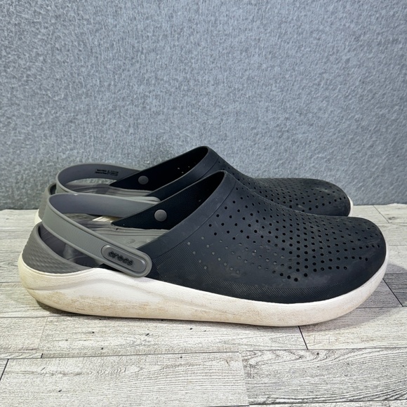 Crocs Clogs Shoes Mens 13 Black Lite Ride Clog Cushioned Comfort Slide On - Picture 1 of 8